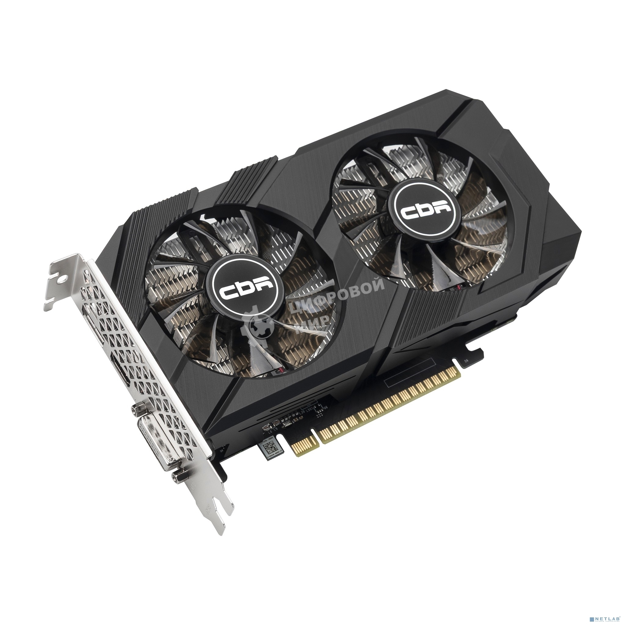 Видеокарта CBR GTX1650 4Gb GDDR6, 128bit, 1410-1590Mhz, 1xDP + 1xHDMI + 1xDVI, 75W, Ret