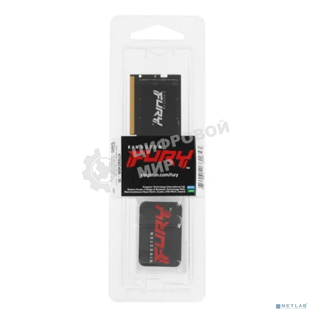 Оперативная память Kingston Fury Impact, DDR5, 32GB (1x32GB), 5600MHz, CL40, SO-DIMM