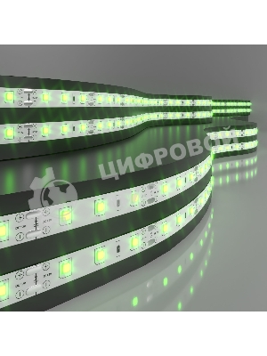 Лента светодиодная 2835 12V 60Led 4,8W IP20 / 60Led 4,8W IP20 зеленый