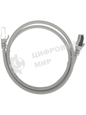 Патч-корд S/FTP Rexant CAT 6A (10G), RJ45-RJ45, 28AWG, LSZH, серый, 1м