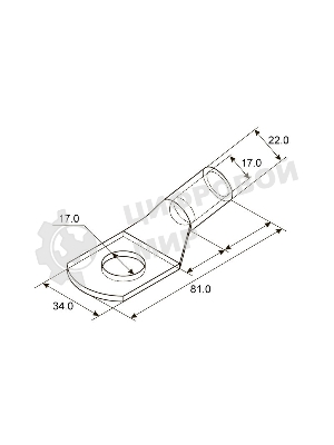 Наконечник ТМЛ 120–16–17 (120 мм² - Ø 16 мм) ГОСТ 7386-80 (в упак. 2 шт.) Rexant