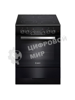 Плита электрическая Gefest ЭП Н Д 6560-03 0057 черный, конфорок 4 электрических, духовка 55 л, 60 см x 85 см x 60 см