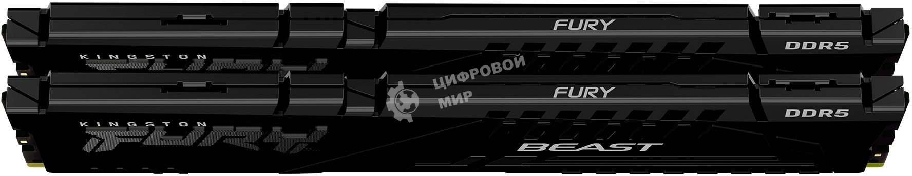Оперативная память Kingston Fury Beast, DDR5, 64GB (2x32GB), 5200MHz, CL40, DIMM, с радиаторами, черный