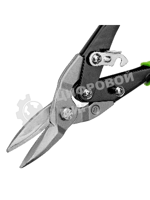 Ножницы по металлу Сибртех, 250 мм, прямой рез, сталь С55,двухкомпонентные рукоятки