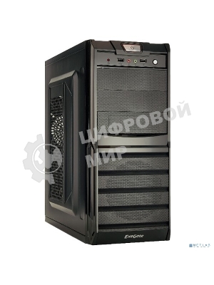 Компьютерный корпус ExeGate EX278402RUS Miditower ExeGate XP-329S Black, ATX, (без БП), 2хUSB, Audio