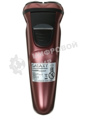 Электробритва Galaxy Line GL 4209, серебряный с черным, роторная, аккумуляторная, 5 Вт, Li-Ion аккумулятор емкостью 600 мА*ч, время непрерывной работы до 1,5 ч, ножи из нержавеющей стали, 3 независимые плавающие головки, возможность промывки бреющего блока, индикатор заряда и работы, встроенный триммер для подравнивания висков, USB зарядка