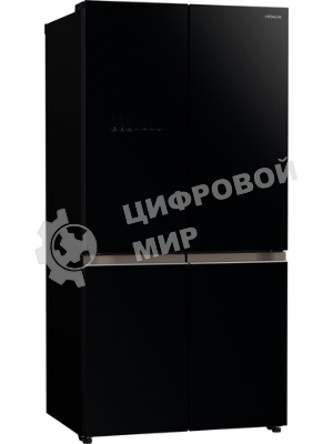 Холодильник Hitachi R-WB720PUC1 GPW белый стекло трехкамерный 357/103л морозилка снизу, No Frost, Side by Side