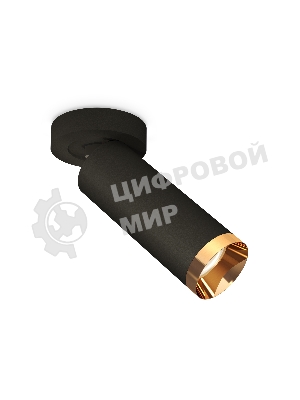 Светильник Ambrella Light XM6343204 SBK/PYG черный песок/золото желтое полированное MR16 GU5.3  (A2229, C6343, N6134)