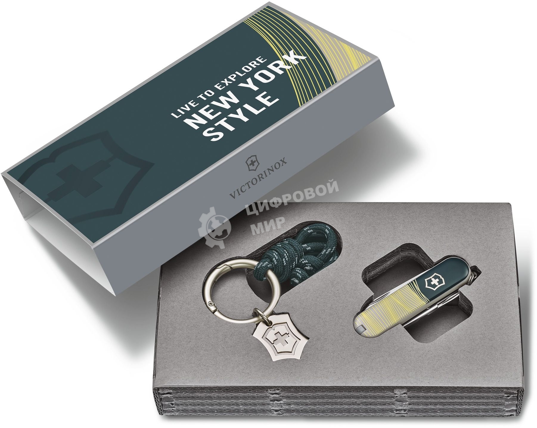 Нож перочинный Victorinox Classic SD New York Style (0.6223.E223) 58мм 7 функций зеленый подар.коробка