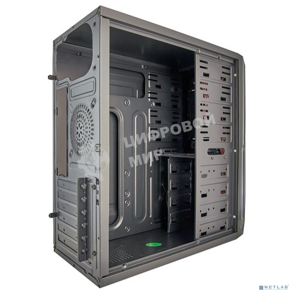 Компьютерный корпус ExeGate EX278402RUS Miditower ExeGate XP-329S Black, ATX, (без БП), 2хUSB, Audio
