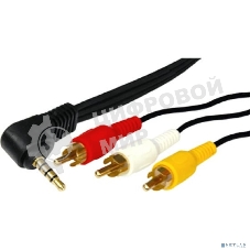 Шнур Rexant Стерео 3,5 мм 4C - 3 RCA 1,5 мeтра (GOLD)