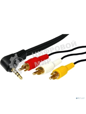 Шнур Rexant Стерео 3,5 мм 4C - 3 RCA 1,5 мeтра (GOLD)