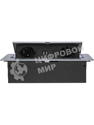 Розетка Cactus CS-SOCKET-EU/USBA-GY для столешницы серый