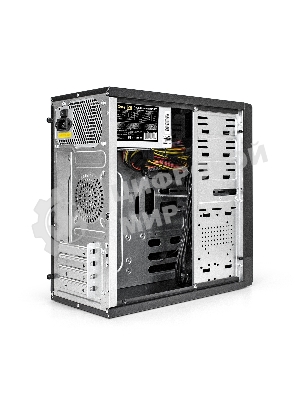 Компьютерный корпус Minitower ExeGate MA-371X Black, mATX (UN350, 120мм) 2хUSB+2хUSB 3.0, Audio