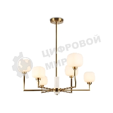 Люстра Ambrella light LH53015/6 BS/FR латунь/белый матовый G9*6 max 40W D690*680