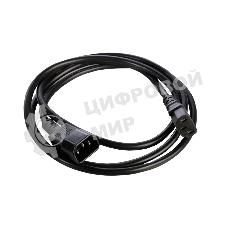 Шнур питания с заземл. IEC 60320 C13/IEC 60320 C14, 10А/250В (3x1,0), 1,8 м. (R-10-Cord-C13-C14-1.8)