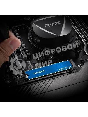 Накопитель SSD ADATA LEGEND 710, 256Gb, PCIe 3.0 x4, M.2 2280, NVMe, R/W 2100/1000, с радиатором