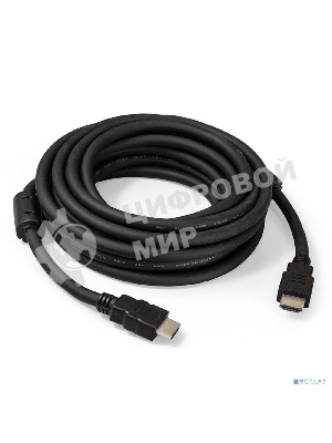 Кабель HDMI Exegate EX287725RUS EX-CC-HDMI2-5.0F (19M/19M, v2.0, 5м, 4K UHD, Ethernet, ферритовые кольца, позолоченные контакты)