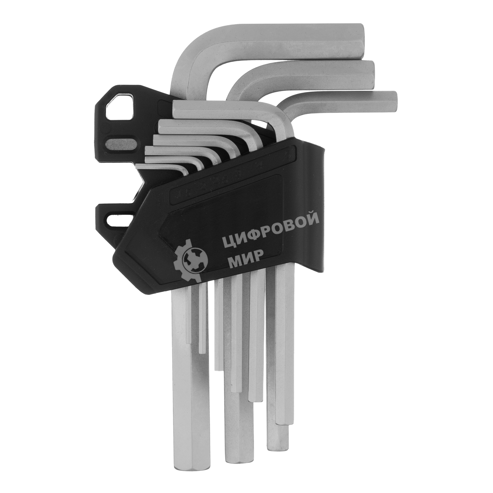 Набор ключей имбусовых Сибртех HEX, 1,5-10 мм, CrV, 9 шт.