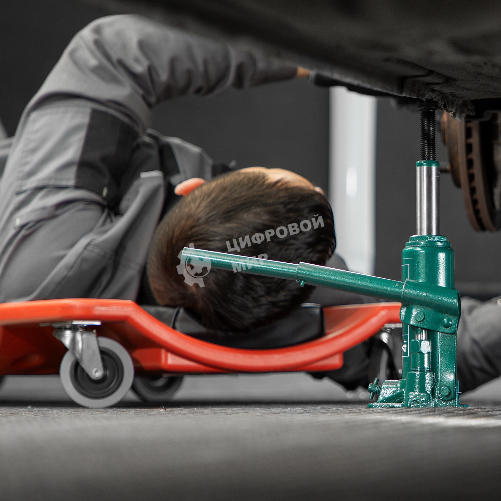 Домкрат гидравлический Сибртех бутылочный, 4т, 180-320 мм