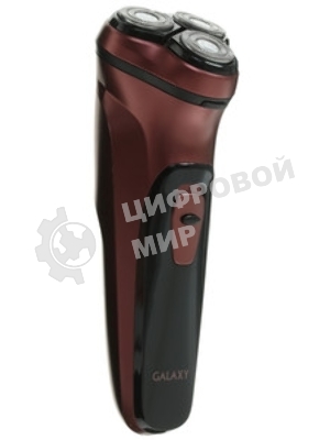 Электробритва Galaxy Line GL 4209, серебряный с черным, роторная, аккумуляторная, 5 Вт, Li-Ion аккумулятор емкостью 600 мА*ч, время непрерывной работы до 1,5 ч, ножи из нержавеющей стали, 3 независимые плавающие головки, возможность промывки бреющего блока, индикатор заряда и работы, встроенный триммер для подравнивания висков, USB зарядка