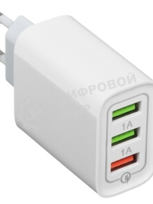 Сетевое зарядное устройство Rexant 2 x USB, 5V, 2.4 A, белое