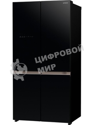 Холодильник Hitachi R-WB720PUC1 GPW белый стекло трехкамерный 357/103л морозилка снизу, No Frost, Side by Side