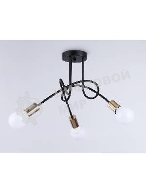Светильник Ambrella light TR80415/3 BK/GD черный/золото E27/3 max 60W D670*370
