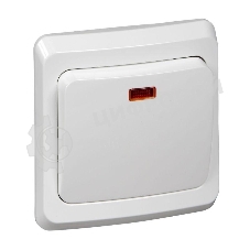 Выключатель 1-кл. СП Этюд 10А IP20 с индик. белый SchE BC10-005B