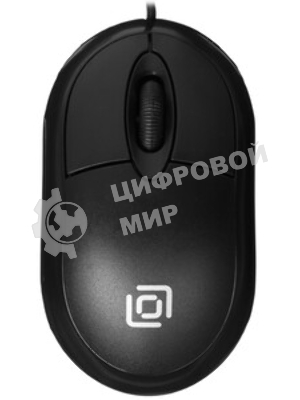 Мышь проводная Oklick 105S черный, 800 dpi, USB, кнопки - 3