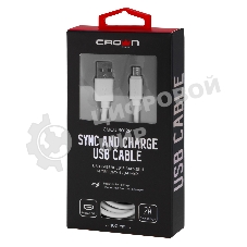 Кабель Crown USB - microUSB CMCU-3012M белый