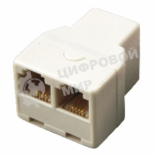 Телефонный двойник Rexant RJ-14(6P4C) (гнездо - 2 гнезда)