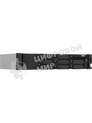 Сетевое хранилище SMB QNAP TS-873AeU-RP-4G NAS 8 HDD trays, 2x 2.5 GbE. 64-bit 4-core AMD V1500B 2,2 GHz, 4 Gb. RAM (1*4 Gb) up to 32Gb (2*16 Gb), 2 x M2 2280 (PCIe Gen3 x 1), 2xPSU W/o rail kit RAIL-B02
