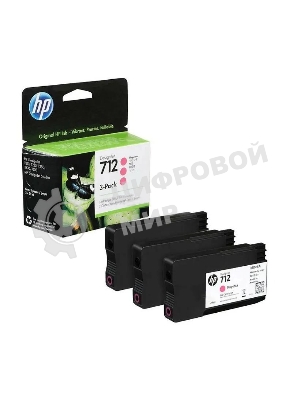 Картридж струйный HP 712 3ED78A пурпурный x3упак. (29мл) для HP DJ Т230/630
