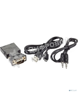 Переходник VCOM CA337A VGA(M)+audio+microUSB --> HDMI(F)1080*60Hz