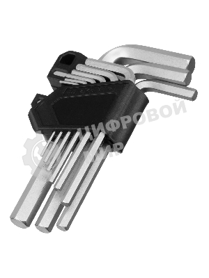 Набор ключей имбусовых Сибртех HEX, 1,5-10 мм, CrV, 9 шт.