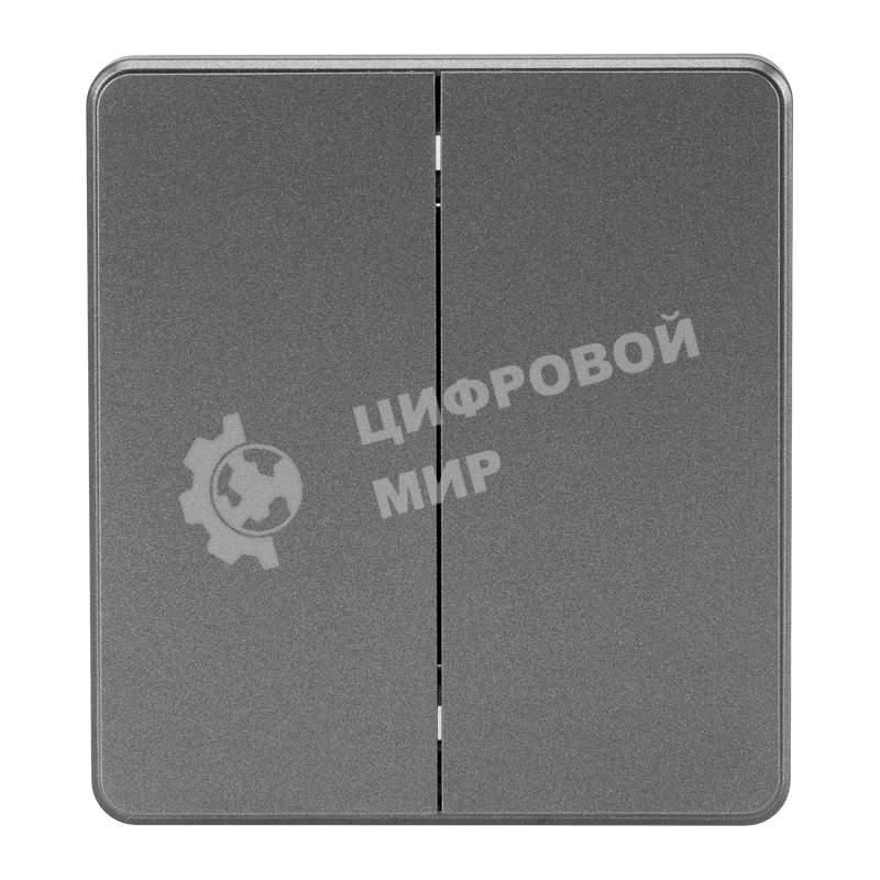 Выключатель Kranz ROUND 2 кл перекрестный (переключатель) 10А с/у титан