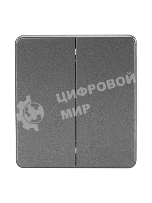 Выключатель Kranz ROUND 2 кл перекрестный (переключатель) 10А с/у титан