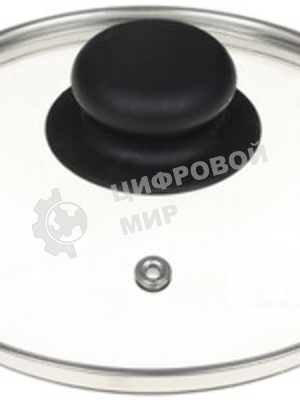 Крышка стеклян. TimA 4718 с ручкой с металл/обод 18 см низ