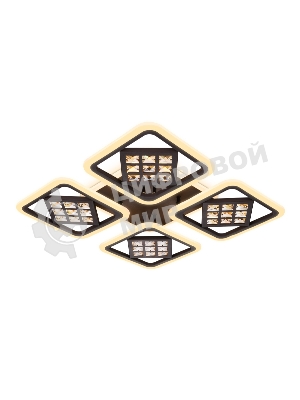 Светильник Ambrella light FA287/4 CF/TI кофе/янтарь 116W 750*750*80 (ПДУ РАДИО 2.4G)