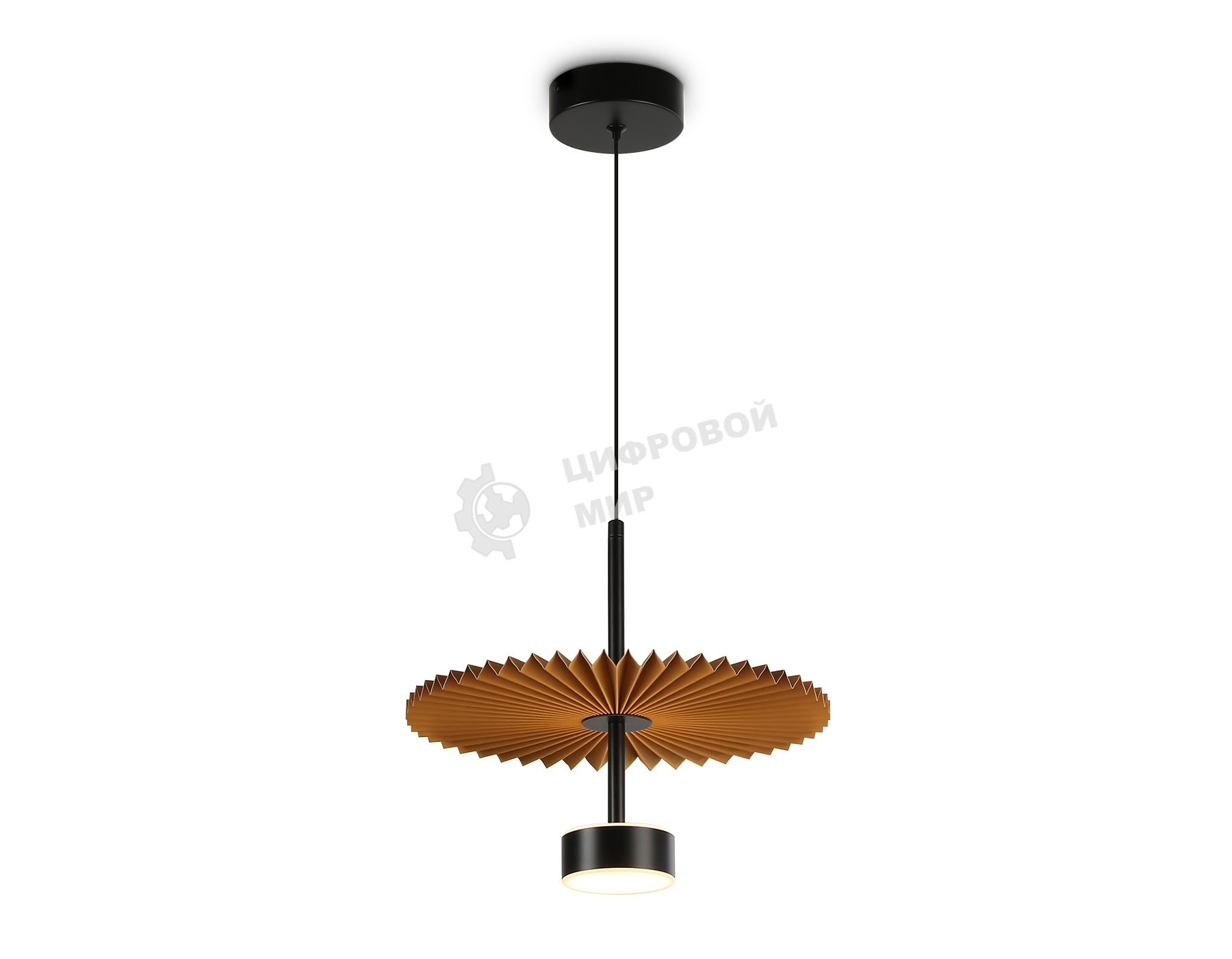 Светильник Ambrella light LH72607 BK/CF черный/кофе 6W 3000K D300*260-1770