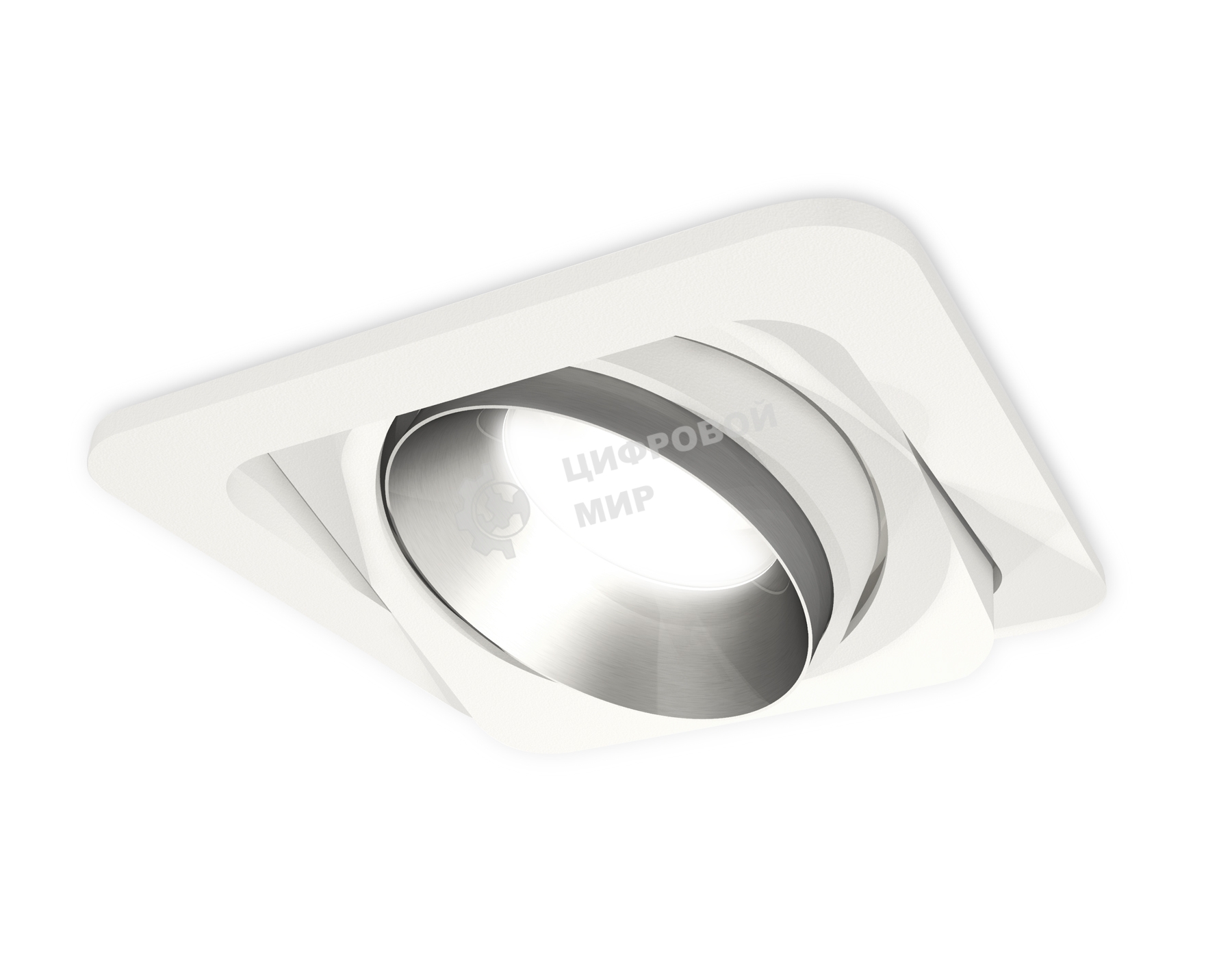 Комплект встраиваемого поворотного светильника Ambrella light XC7658023 SWH/MCH белый песок/хром матовый MR16 GU5.3 (C7658, N7033)