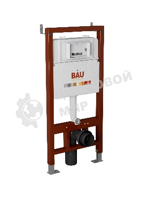 Комплект BAU 6 в 1: инсталляция BAU PRO, унитаз подвесной безободковый торнадо обратного потока Bau Dream 52х36 Hurricane-2, сиденье дюропласт микролифт, кнопка смыва BAU Soul, хром