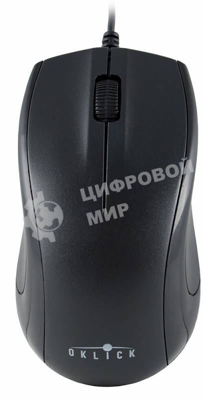 Мышь проводная Oklick 185M черный, 1200 dpi, USB, кнопки - 3