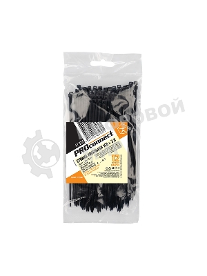 Хомут-стяжка кабельная нейлоновая PROconnect 150 x2,5 мм, черная, упаковка 100 шт.