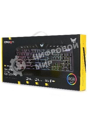 Клавиатура проводная CROWN CMGK-404, USB, черный