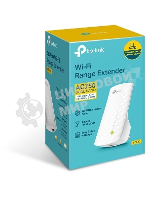 Усилитель Wi-Fi сигнала TP-Link AC750 OneMesh WiFi Range Extender, 300Mbps at 2.4G and 433Mbps at 5G, compact house with internal antennas, 1 10/100Mbps Ethernet port, WPS button for quick setup, Smart Indicator for best location, support OneMeshTMtechnology (802.11k/v seamless r