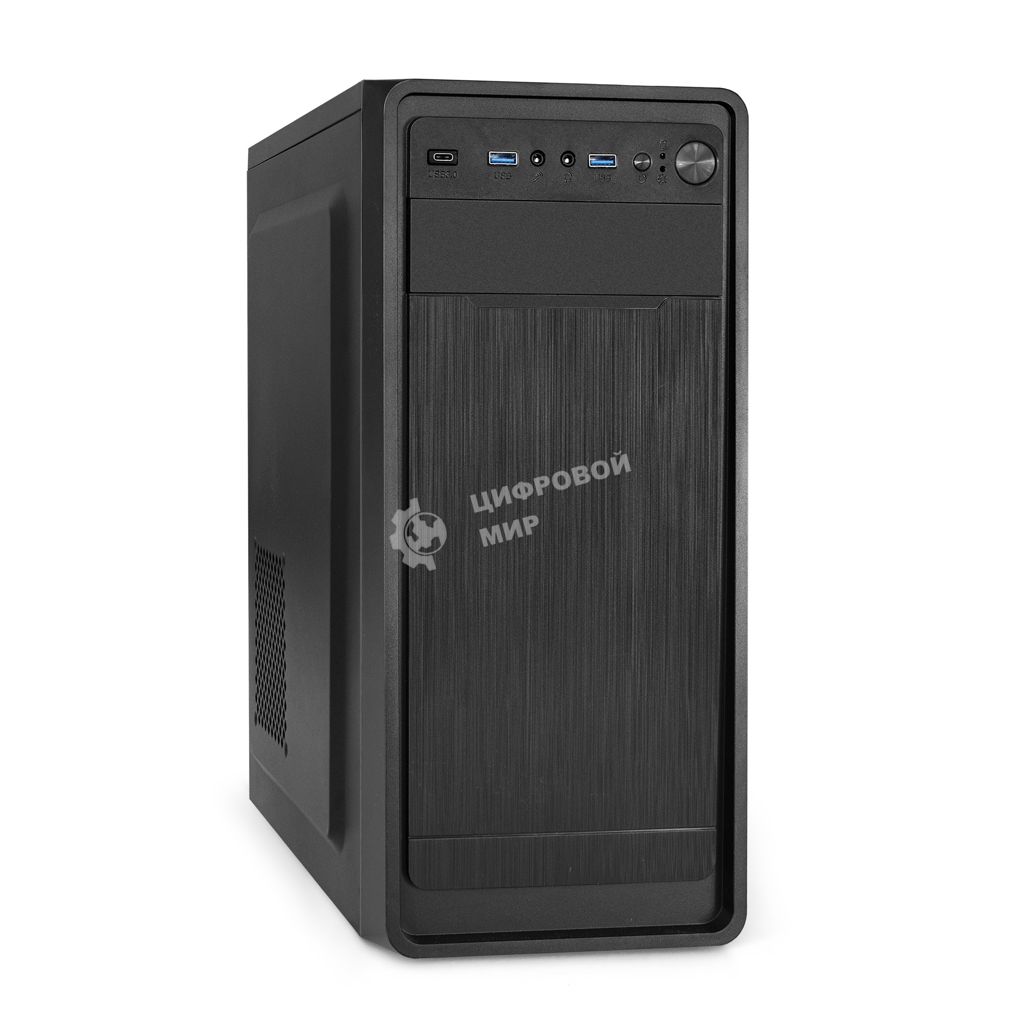 Компьютерный корпус Miditower ExeGate EX287372RUS XP-332UC-XP350 (ATX, XP350 с вент. 12см, 2*USB 3.0+1*TypeC, аудио, черный)
