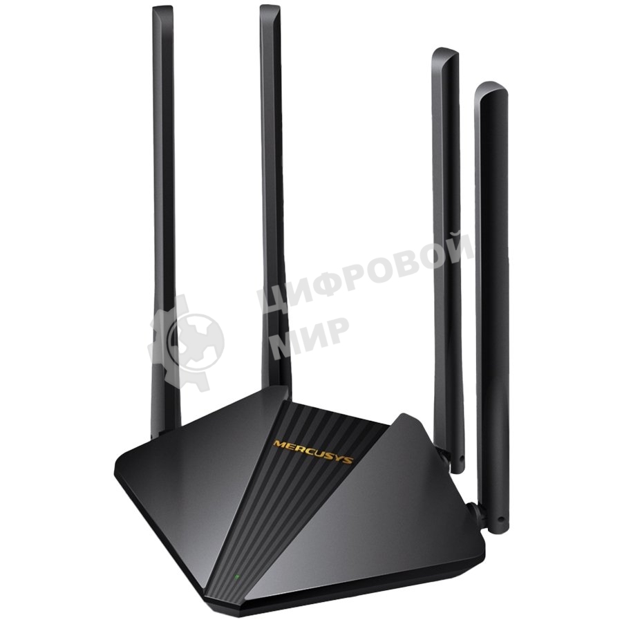 Wi-Fi роутер MERCUSYS MR30G, Wi-Fi 5, AC1200, 2.4/5ГГц, 2 LAN, черный