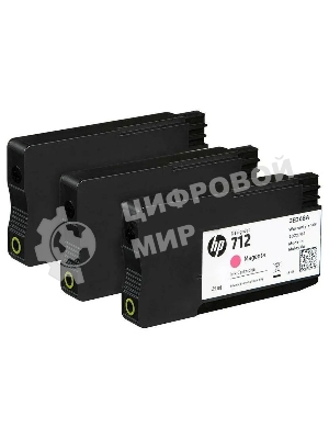 Картридж струйный HP 712 3ED78A пурпурный x3упак. (29мл) для HP DJ Т230/630